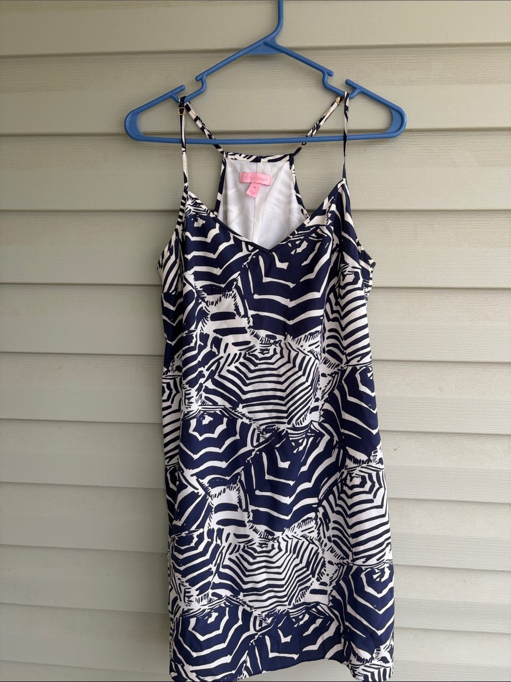 Lily Pulitzer Navy & White abstract striped Slip Dress